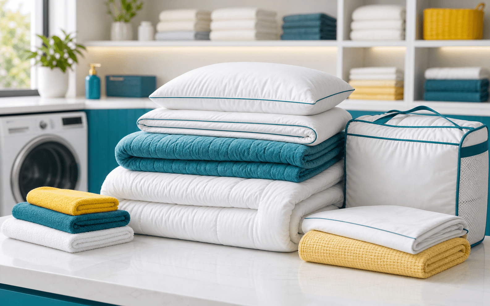 Giặt chăn mền ga gối topper tại GIGI Laundry
